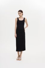 SUZY BODYCON LINEN MIDI DRESS