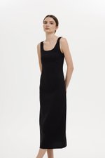 SUZY BODYCON LINEN MIDI DRESS