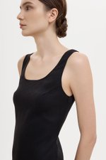 SUZY BODYCON LINEN MIDI DRESS