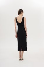 SUZY BODYCON LINEN MIDI DRESS