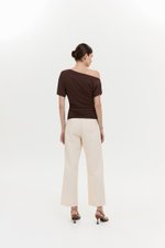 EVONNE ASYMMETRIC OFF SHOULDER TOP