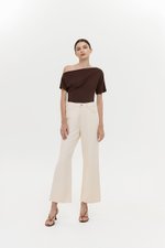 EVONNE ASYMMETRIC OFF SHOULDER TOP