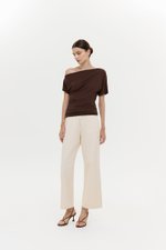 EVONNE ASYMMETRIC OFF SHOULDER TOP