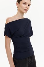 EVONNE ASYMMETRIC OFF SHOULDER TOP