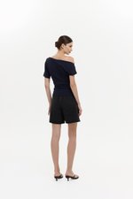 EVONNE ASYMMETRIC OFF SHOULDER TOP