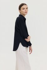 MIRELLE PLEATED WAIST LINEN SHIRT