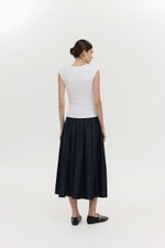 YURIE RIBBED BUTTONDOWN TOP