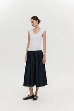 YURIE RIBBED BUTTONDOWN TOP