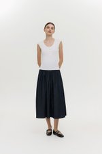 YURIE RIBBED BUTTONDOWN TOP