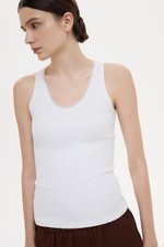 KATRINA LACE TRIM SCOOP NECK TANK