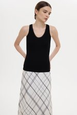 KATRINA LACE TRIM SCOOP NECK TANK