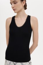 KATRINA LACE TRIM SCOOP NECK TANK