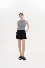 BELLA LACE TRIM DRAWSTRING LINEN SHORTS