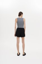 BELLA LACE TRIM DRAWSTRING LINEN SHORTS