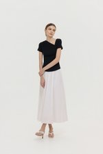 LOIS ASYMMETRIC SLEEVE TOP