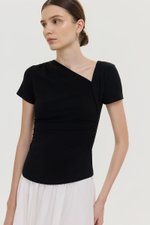 LOIS ASYMMETRIC SLEEVE TOP