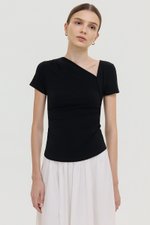 LOIS ASYMMETRIC SLEEVE TOP