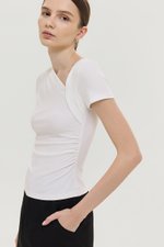 LOIS ASYMMETRIC SLEEVE TOP