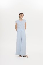 HARLEY ELASTIC WAISTBAND WIDE LEG LINEN PANTS