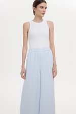HARLEY ELASTIC WAISTBAND WIDE LEG LINEN PANTS