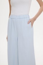 HARLEY ELASTIC WAISTBAND WIDE LEG LINEN PANTS