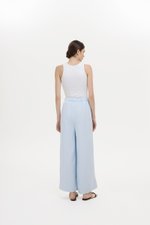 HARLEY ELASTIC WAISTBAND WIDE LEG LINEN PANTS