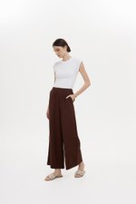 HARLEY ELASTIC WAISTBAND WIDE LEG LINEN PANTS
