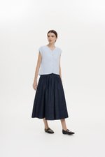 MIKELLE BUTTONDOWN LINEN TOP