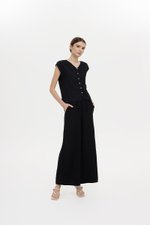 MIKELLE BUTTONDOWN LINEN TOP
