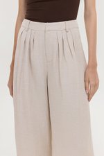 CAELIE PLEATED LINEN PANTS
