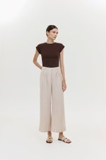CAELIE PLEATED LINEN PANTS