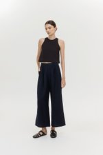CAELIE PLEATED LINEN PANTS