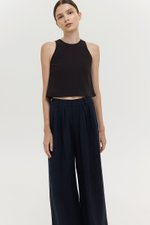 CAELIE PLEATED LINEN PANTS