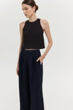 CAELIE PLEATED LINEN PANTS
