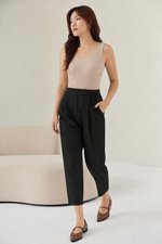 GAYLE TIE WAIST TAPERED PANTS