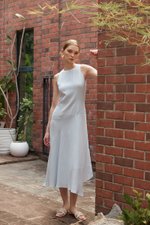 GEMMA ASYMMETRIC HEM MIDI DRESS