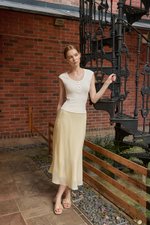 YURIE RIBBED BUTTONDOWN TOP