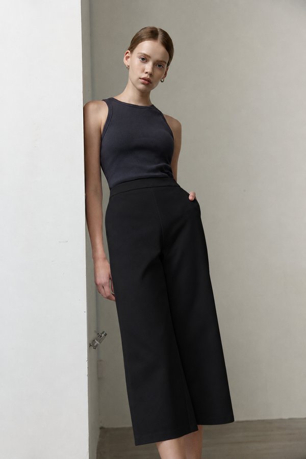 RYLAND HIGHWAIST CROPPED WIDE LEG CULOTTES