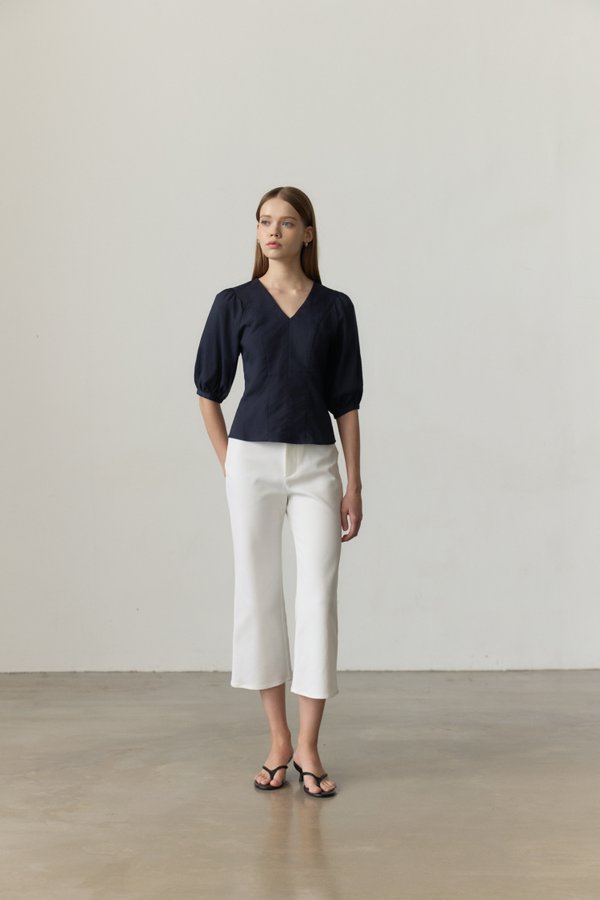 LEONA HIGH WAISTED CROPPED PANTS