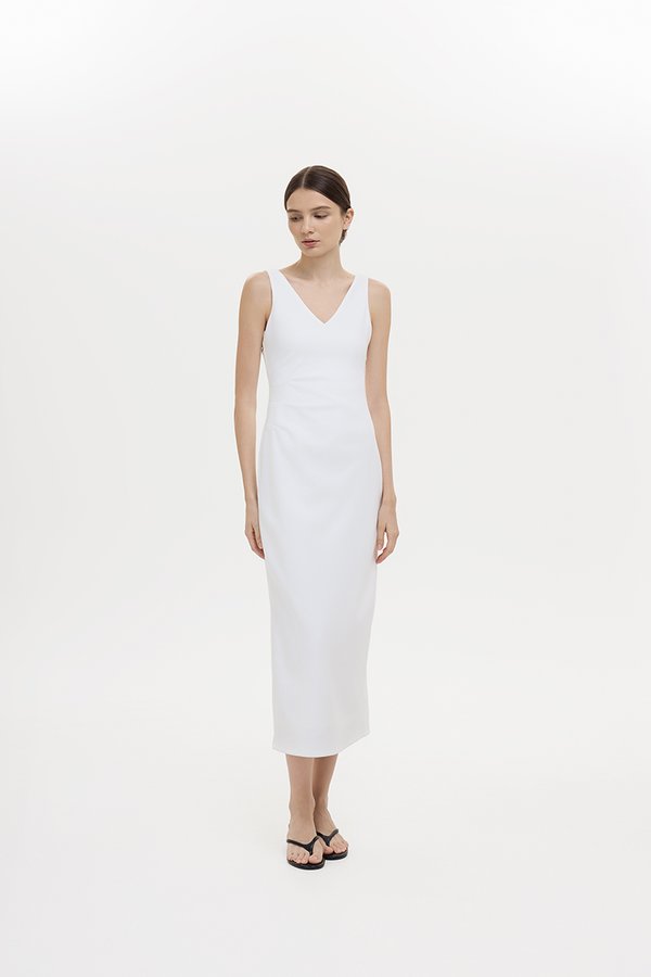 IRIS PLEATED MIDI DRESS