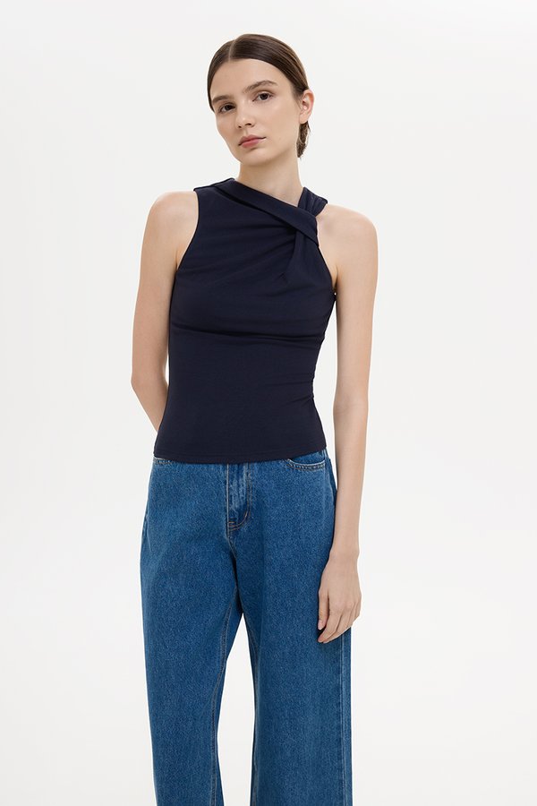 CHRISELLE ASYMMETRIC KNOT TANK