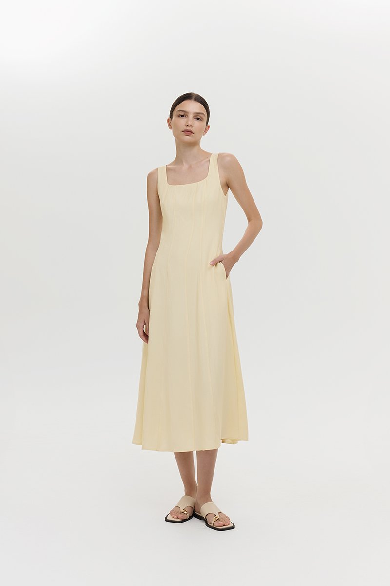 JUNO PANEL MIDI DRESS