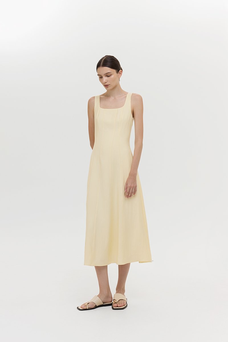 JUNO PANEL MIDI DRESS