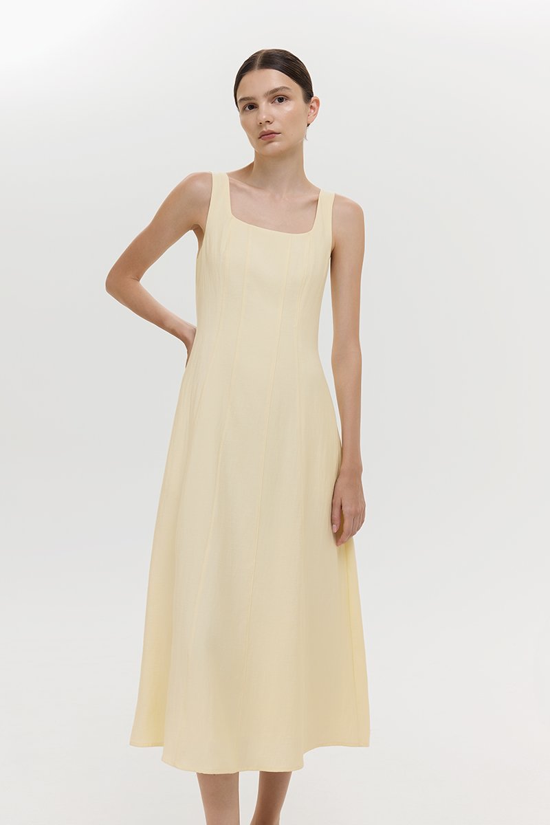 JUNO PANEL MIDI DRESS