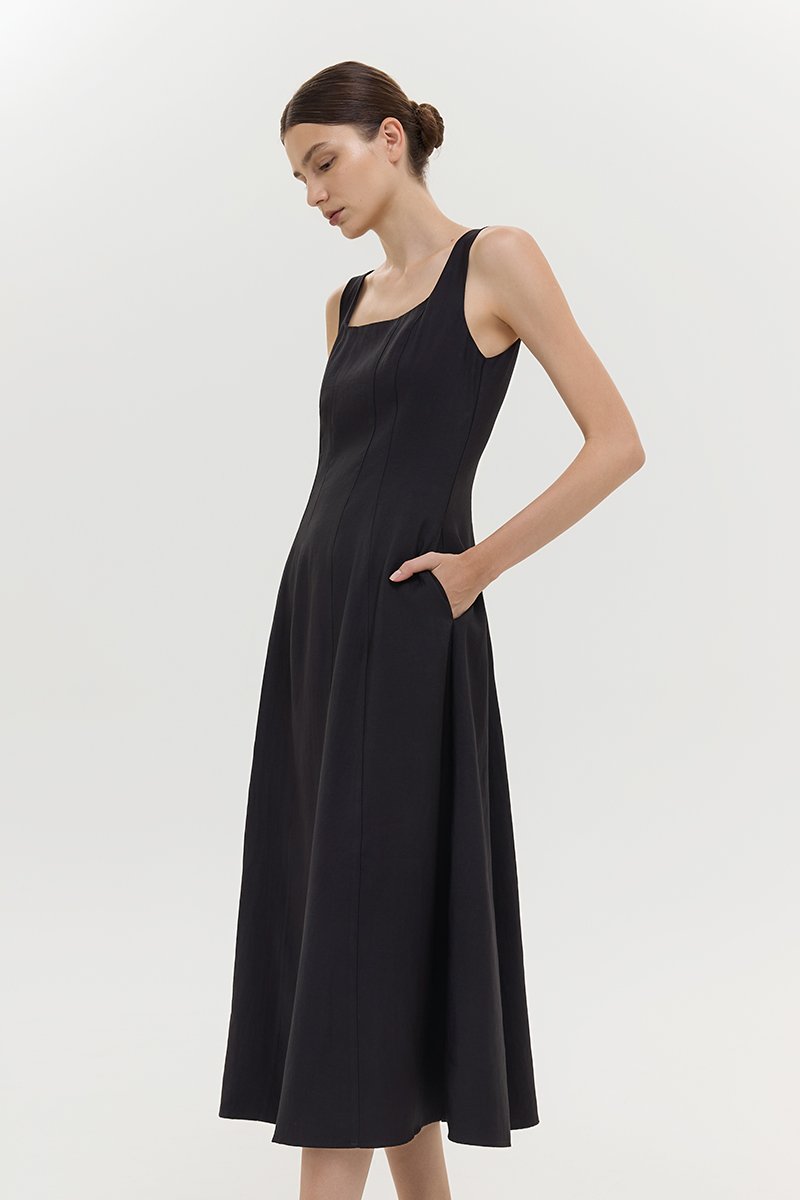 JUNO PANEL MIDI DRESS