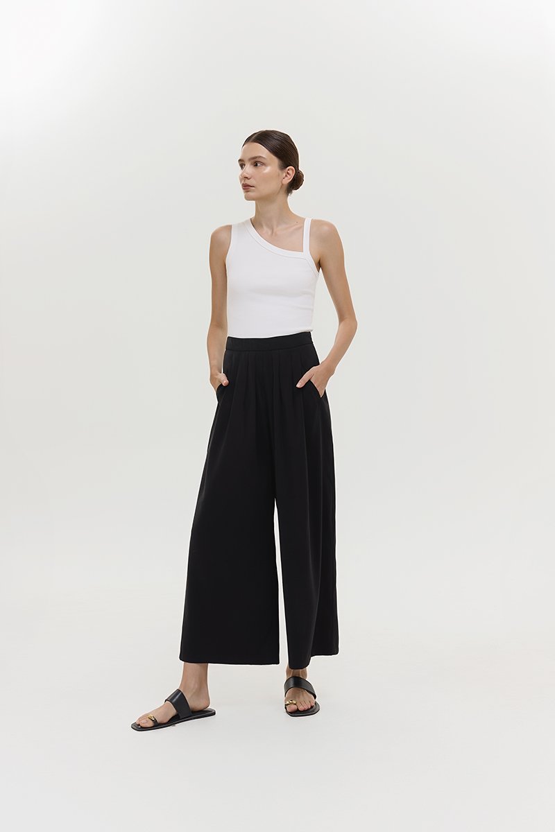 TYLER PLEATED WIDE LEG PANTS