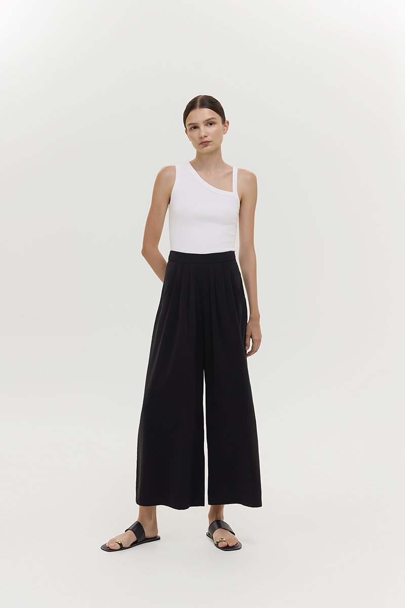 TYLER PLEATED WIDE LEG PANTS