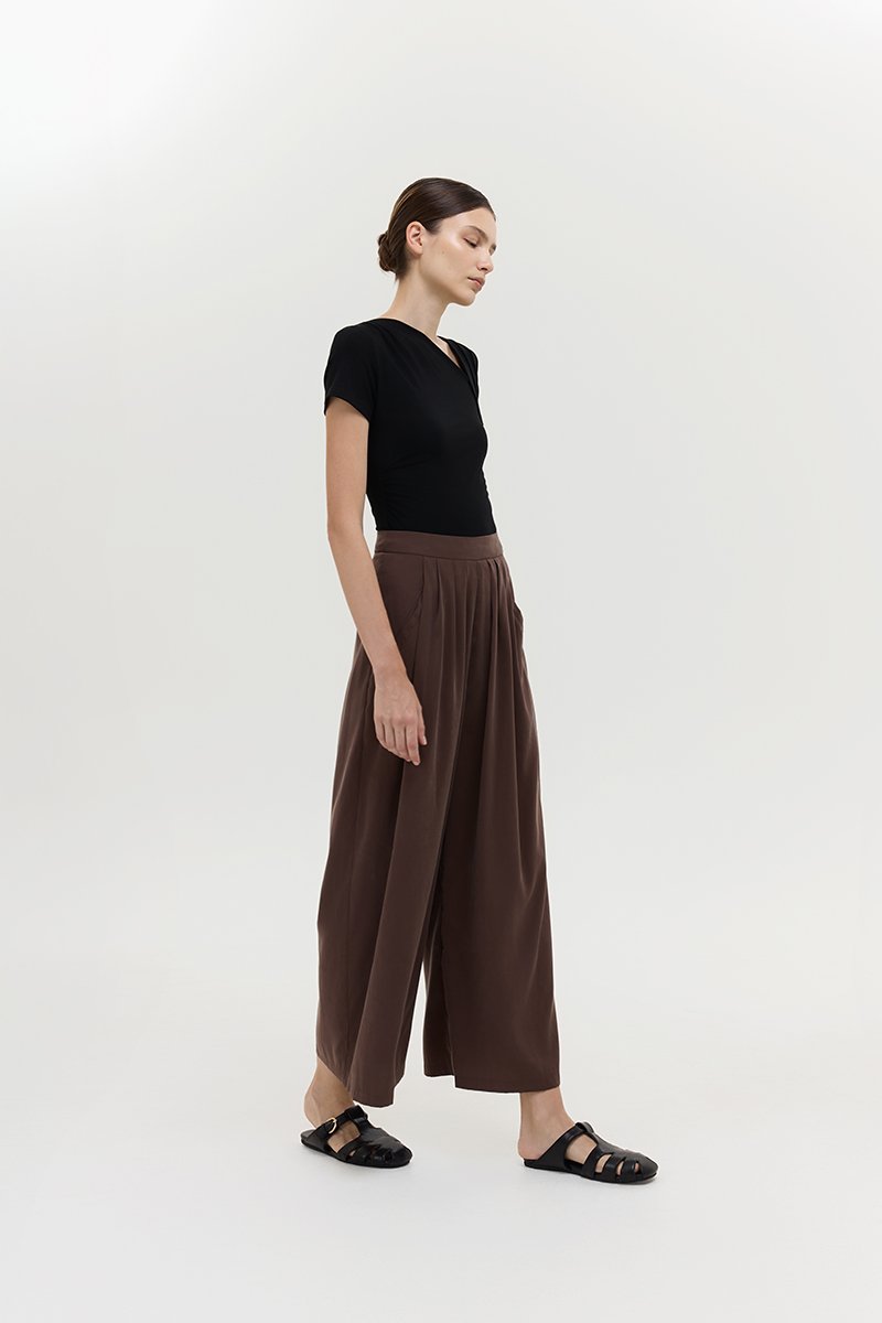 TYLER PLEATED WIDE LEG PANTS