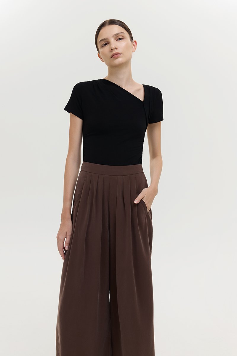 TYLER PLEATED WIDE LEG PANTS
