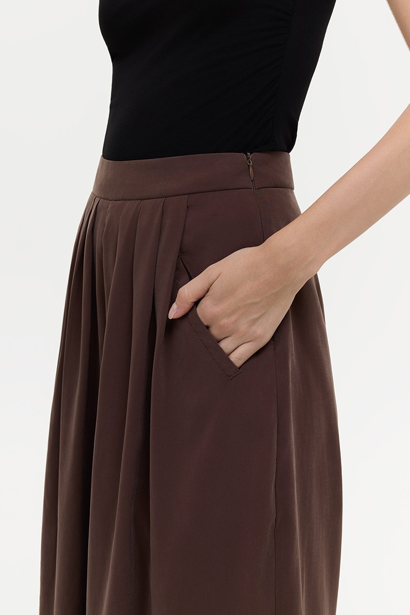 TYLER PLEATED WIDE LEG PANTS